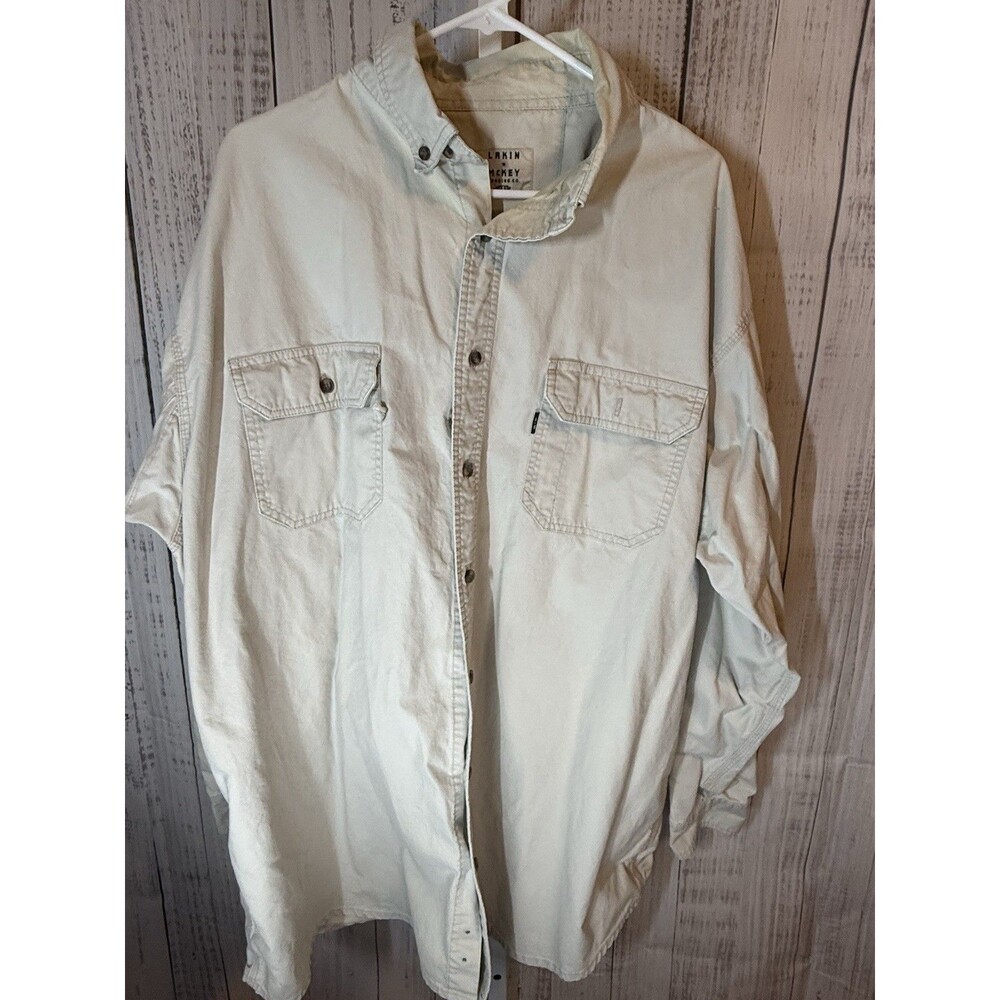 Lakin McKey Trading Co. Men’s Shirt 3XL Tall Long Sleeve Beige Heavyweight